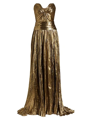 Marilyn Metallic Draped Gown