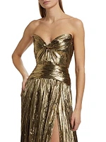 Marilyn Metallic Draped Gown