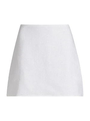 Veranda Linen Miniskirt