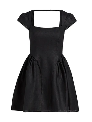 Oaklyn Linen A-Line Minidress