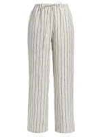 Olina Linen Striped Pants
