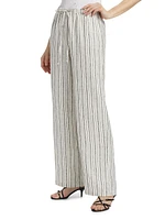 Olina Linen Striped Pants