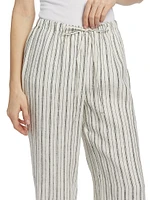 Olina Linen Striped Pants