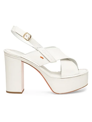 Tropez 100MM Leather Platform Sandals