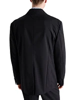 Single-Breasted Wool Blend Jacket