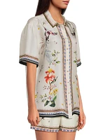 Wilah Ophelia Floral Silk-Blend Shirt