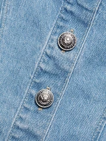 Saga Denim Button-Front Tank