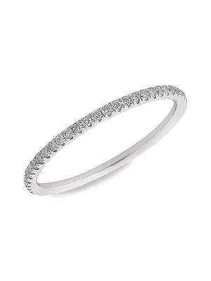 Classic Thread 18K Gold & 0.28 TCW Diamond Eternity Band