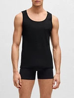 Three-Pack of Cotton Tank Tops with Embroidered Logos
