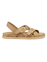 Feel Logo Leather Sandals