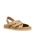 Feel Logo Leather Sandals
