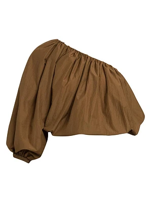 One-Shoulder Bubble Top