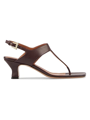 Portofino 55MM Leather T-Strap Sandals
