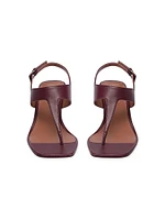 Portofino 55MM Leather T-Strap Sandals