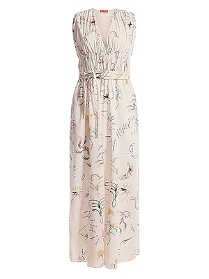 Fie Floral Stretch-Cotton Maxi Dress