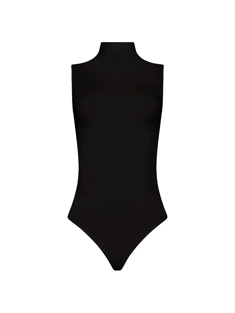 Mock Turtleneck Sleeveless Bodysuit