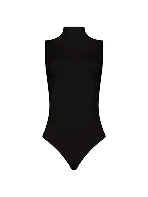 Mock Turtleneck Sleeveless Bodysuit