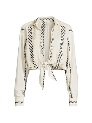 Kaylie Cotton Wrap Top