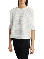 Step Plissé Knit Top