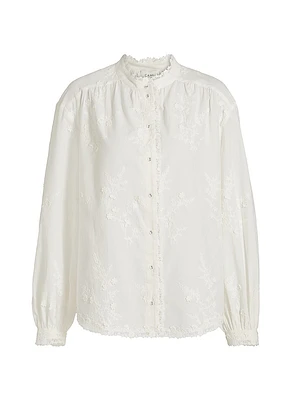 Palmyra Embroidered Cotton Blouse
