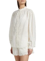 Palmyra Embroidered Cotton Blouse