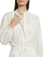 Palmyra Embroidered Cotton Blouse