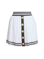 Striped Logo Knit Miniskirt