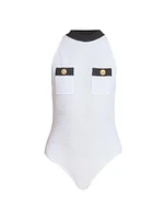 Logo Knit Sleeveless Bodysuit