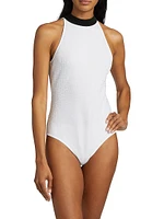 Logo Knit Sleeveless Bodysuit