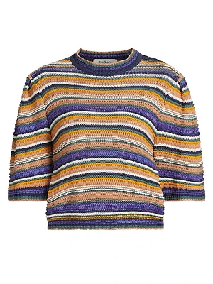 Farfaela Striped Cotton Sweater