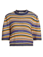 Farfaela Striped Cotton Sweater