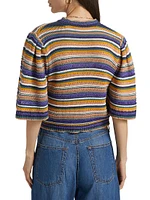 Farfaela Striped Cotton Sweater