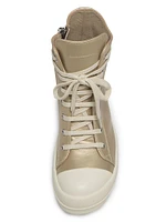 Metallic Leather Sneakers