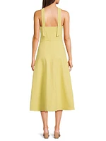 Everyday Tropics Crossover Zip-Front Dress