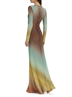 Raschel Lace Degradé Maxi Dress