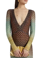 Raschel Lace Degradé Maxi Dress