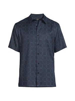 Irving Grid-Print Shirt
