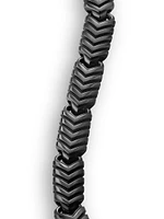 Chevron Link Bracelet Black Titanium, 7.6MM