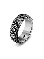 Chevron Band Ring Sterling Silver