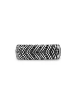 Chevron Band Ring Sterling Silver