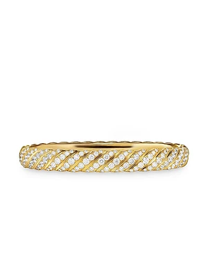 Sculpted Cable Bangle Bracelet 18K