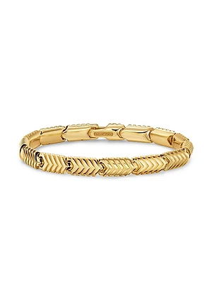 Chevron Link Bracelet 18K Yellow Gold, 7.6MM
