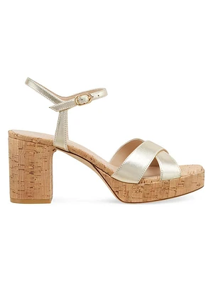Dayna 75MM Leather Platform Sandals