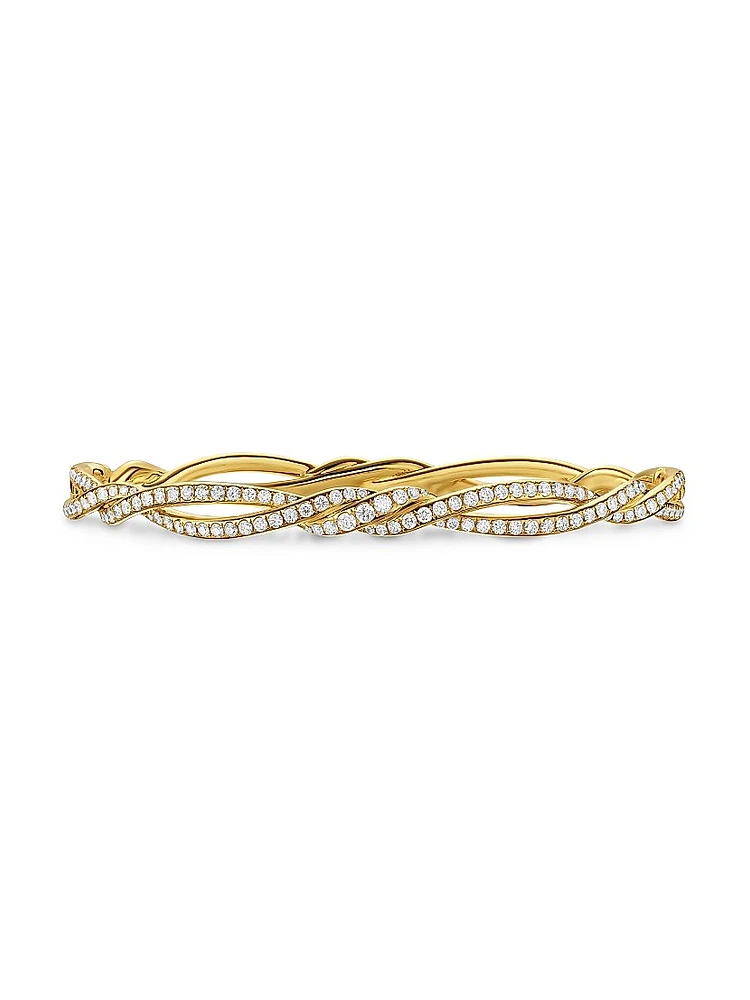Wisteria Bangle Bracelet 18K Yellow Gold