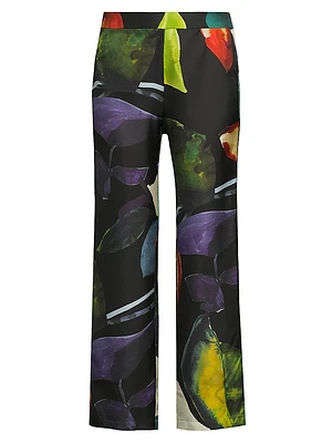 Yoru Silk Twill Pull-On Pants