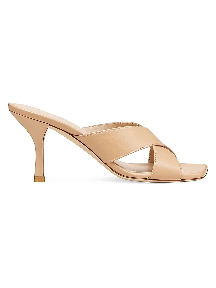 Dayna 75MM Leather Slip-On Sandals