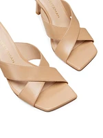 Dayna 75MM Leather Slip-On Sandals