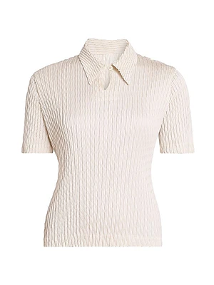 Sleek Pleats Polo Shirt