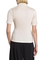 Sleek Pleats Polo Shirt