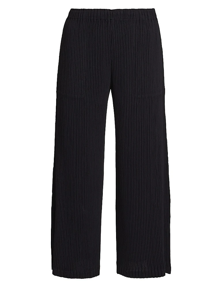 Hatching Plissé Pants